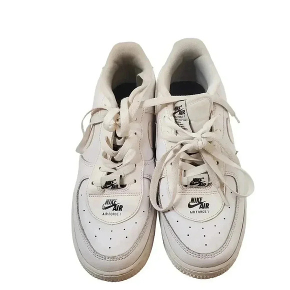Nike Air Force 1 07 LV8 3 Double Air White Black Size 6.5Y 